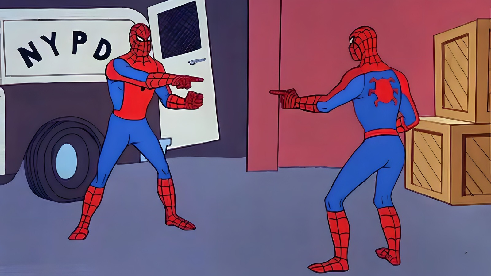 spider-man pointing Blank Meme Template