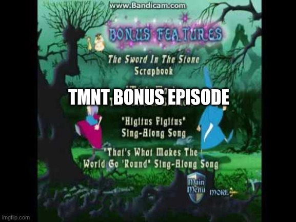 TMNT in Sword in the Stone 2000 DVD | TMNT BONUS EPISODE | image tagged in tmnt,sword in the stone,2000 | made w/ Imgflip meme maker