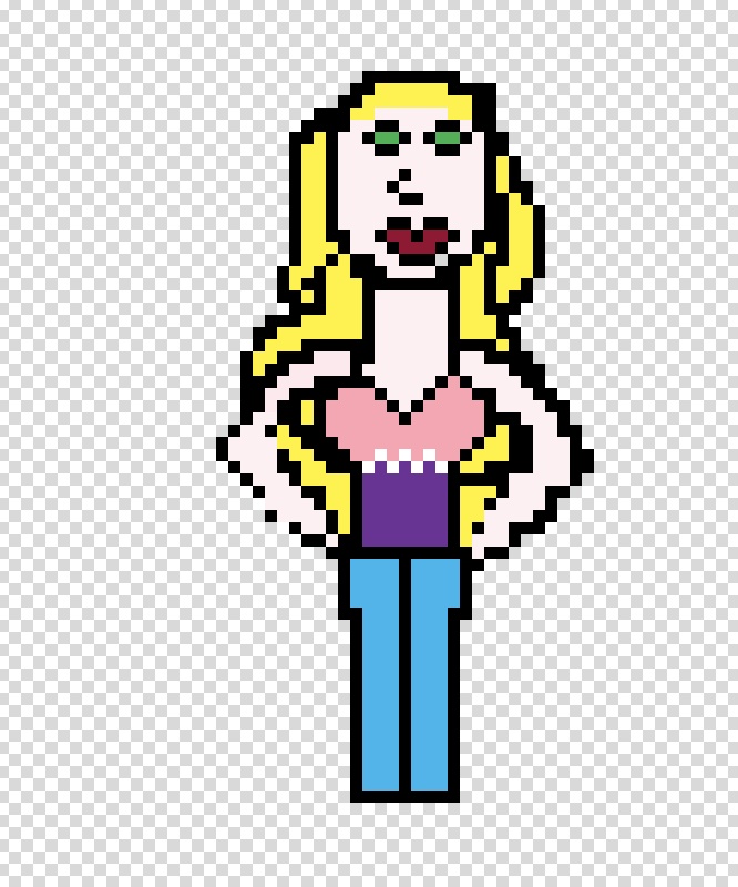 High Quality Pixellated Viviella (Insane_Echo's OC) Blank Meme Template