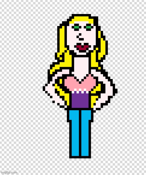 I PIXELLATED HER AND IT LOOKS AWFUL :DDD | image tagged in pixellated viviella insane_echo's oc | made w/ Imgflip meme maker