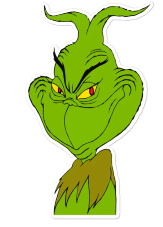 High Quality mischievous grinch Blank Meme Template