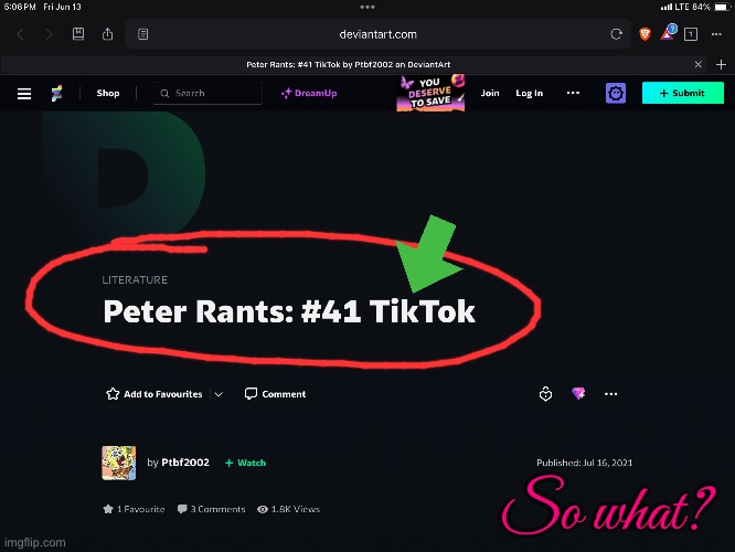 Stop with the Rants, Ptbf2002 | So what? | image tagged in freedom,tiktok,hypocrite,hypocrisy,ipad,social media | made w/ Imgflip meme maker