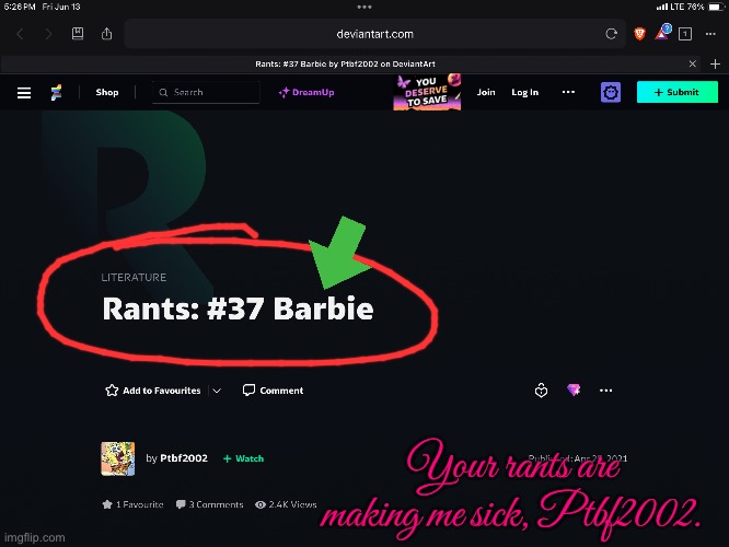 Enough of your rants, Prbf2002 | Your rants are making me sick, Ptbf2002. | image tagged in barbie,hypocrisy,hypocrite,girl,girls,mattel | made w/ Imgflip meme maker
