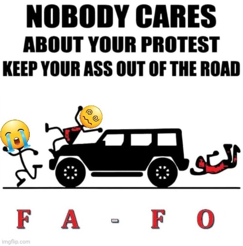 Protestors getting run over Blank Meme Template