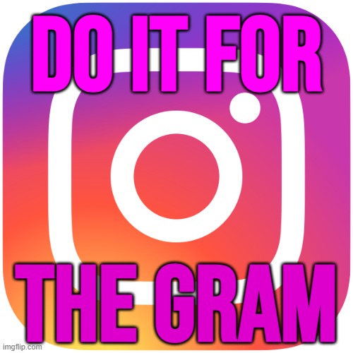Do it for the gram | DO IT FOR; THE GRAM | image tagged in ig,instagram,mainstream media,social media,social more media,internet | made w/ Imgflip meme maker