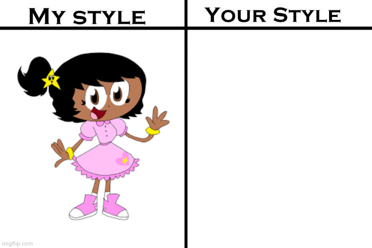 My style your style | image tagged in my style your style,deviantart,artwork,style,fanart,cute | made w/ Imgflip meme maker
