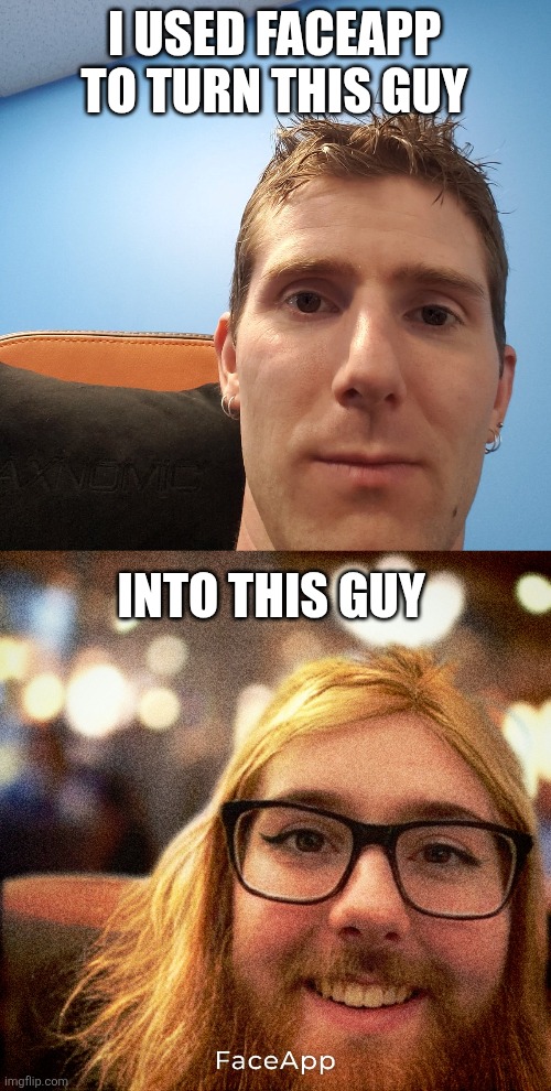 Nah bro but it's real | I USED FACEAPP TO TURN THIS GUY; INTO THIS GUY | image tagged in linus tech tips | made w/ Imgflip meme maker