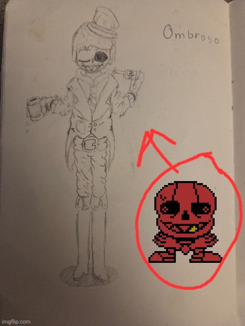 This dude took a lot of inspiration from fell/sudden changes sans, half of designing this dude was making it original lmao | made w/ Imgflip meme maker