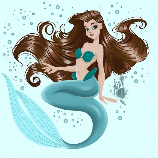 cute mermaid Blank Meme Template