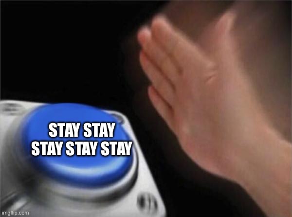 Blank Nut Button Meme | STAY STAY STAY STAY STAY | image tagged in memes,blank nut button | made w/ Imgflip meme maker