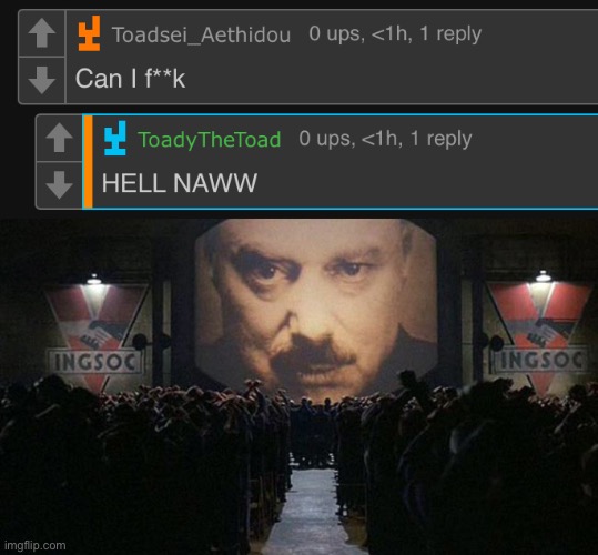 Just let me hit bro | image tagged in 1984 | made w/ Imgflip meme maker