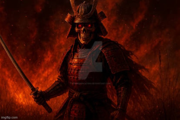 image tagged in samurai,badass,evil | made w/ Imgflip meme maker