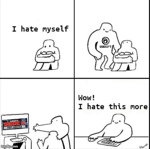Dayum this game | image tagged in wow i hate this more,rainbow siege x | made w/ Imgflip meme maker