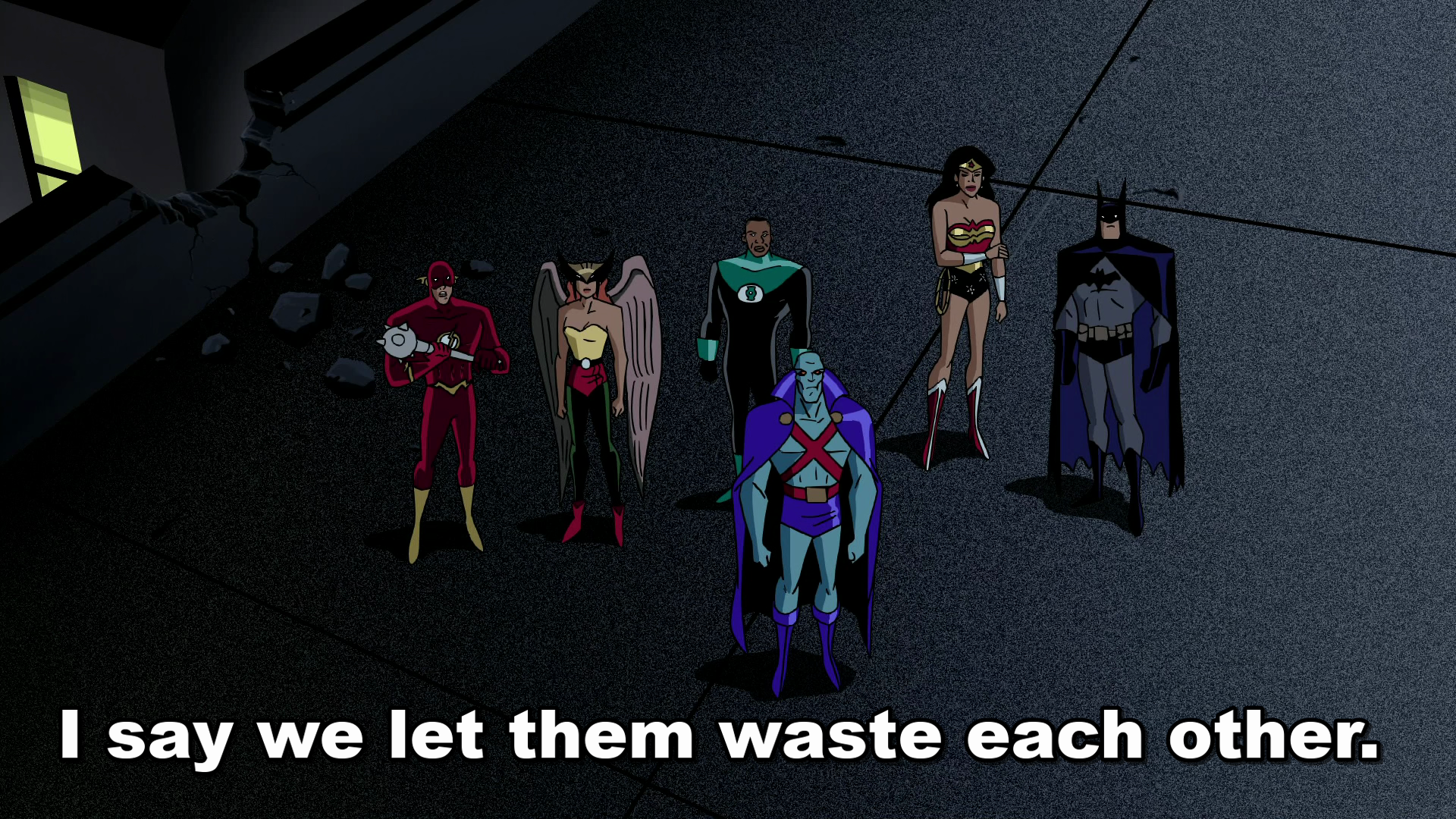 Justice League Let Them Fight Blank Meme Template