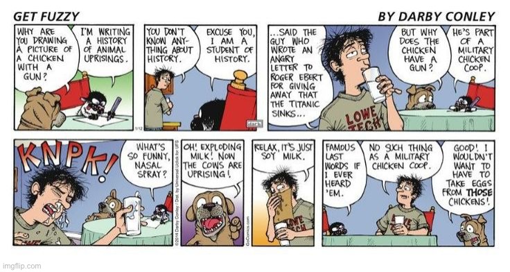 image tagged in comics,get fuzzy,cat and dog | made w/ Imgflip meme maker