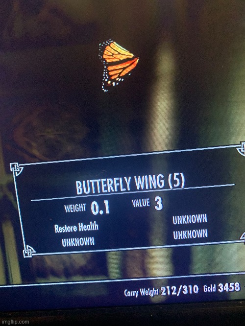 Monarch butterfly wings do NOT restore health | made w/ Imgflip meme maker