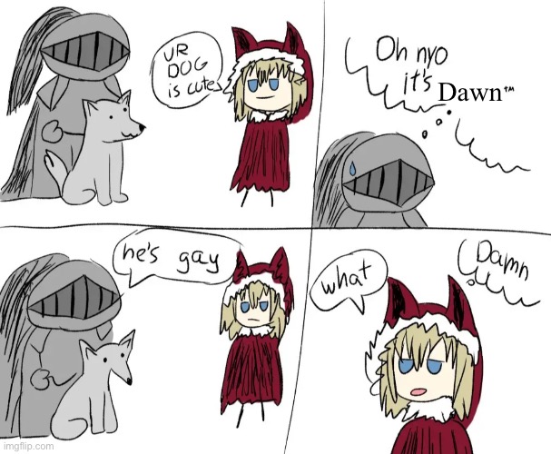 Gimme upvotes | Dawn | image tagged in black souls,red hood,white girls,memes,dawn | made w/ Imgflip meme maker