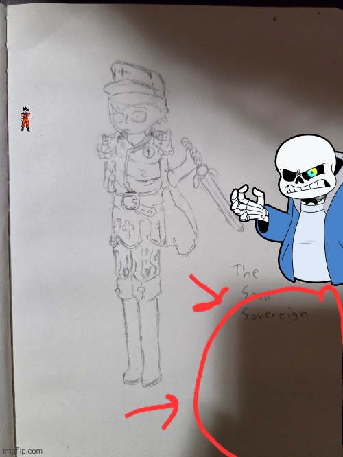 Most majestic picture I've tooken of any of my drawings, but THAT GOD[[BIG SHOT]] SHADOW | made w/ Imgflip meme maker