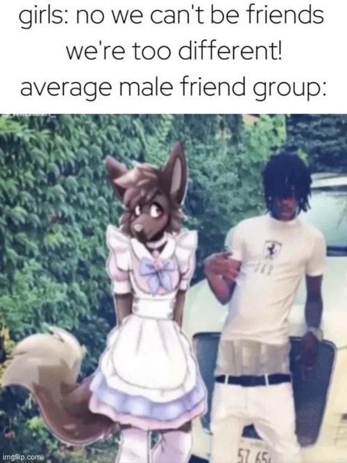 The "Nya UwU :3" typa guy and the "ayo what's poppin *n wodr*" typa guy are the best duo imo | made w/ Imgflip meme maker