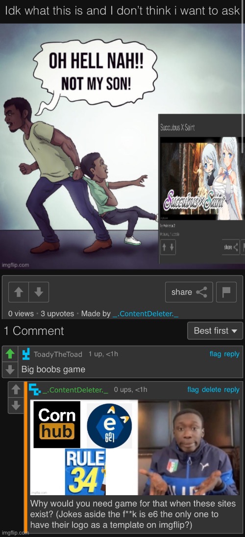 No, I’m not kidding. Out of all the sites for this only e6 has a temp here | made w/ Imgflip meme maker