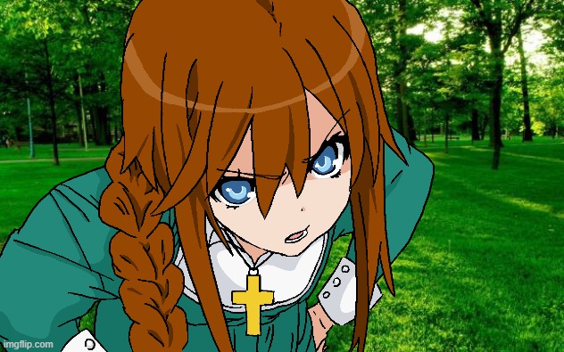 Grass and trees | image tagged in grass and trees,anime,christ | made w/ Imgflip meme maker