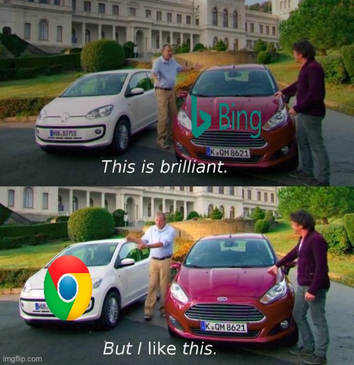 No offense, but I prefer Google | image tagged in this is brilliant but i like this | made w/ Imgflip meme maker