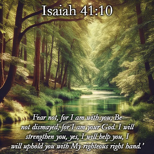 God is my strength; he is my rock. In him I will trust. | Isaiah 41:10; Fear not, for I am with you; Be not dismayed, for I am your God. I will strengthen you, yes, I will help you, I will uphold you with My righteous right hand.’ | image tagged in christiansonly,god is love,christians | made w/ Imgflip meme maker