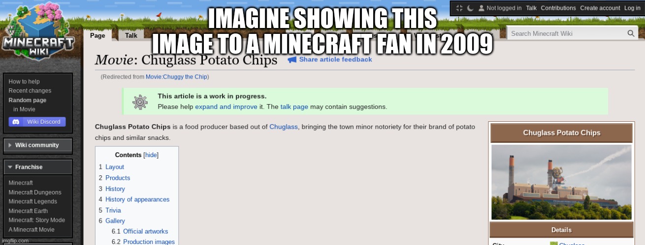 IMAGINE SHOWING THIS IMAGE TO A MINECRAFT FAN IN 2009 | made w/ Imgflip meme maker