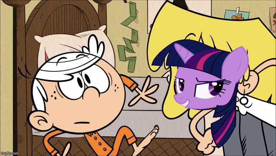 Twilight Sparkle Gives Lincoln a Swirly | image tagged in the loud house,loud house,lincoln loud,hasbro,twilight sparkle,nickelodeon | made w/ Imgflip meme maker