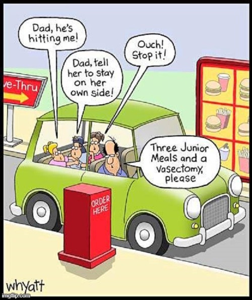 I wonder if that comes with fries | image tagged in vince vance,mcdonalds,happy meal,vasectomy,cartoons,kids fighting | made w/ Imgflip meme maker