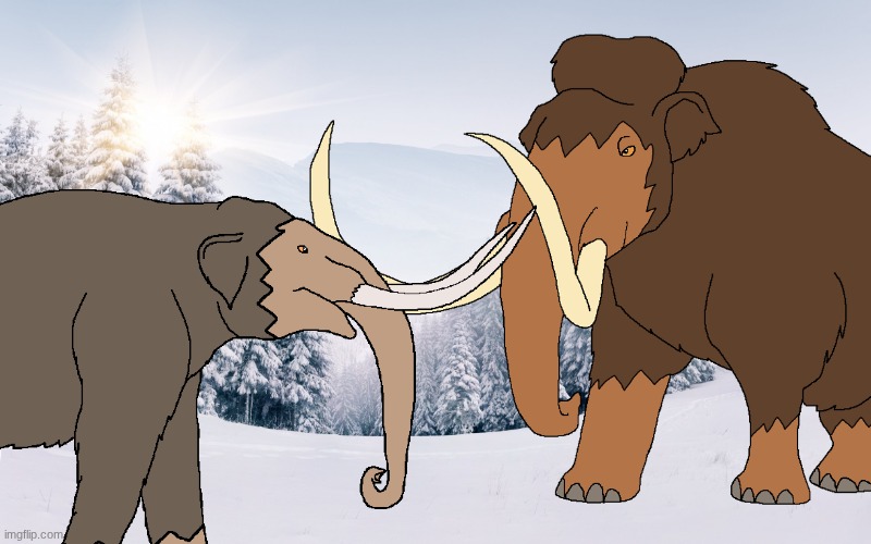 2 woolly elephants.mp3 | image tagged in isla phanero,paleoverse,eoiverse | made w/ Imgflip meme maker