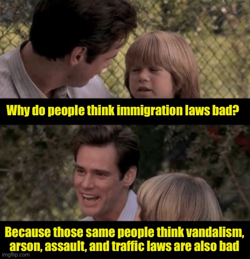 Apparently some people are above the law | Why do people think immigration laws bad? Because those same people think vandalism, arson, assault, and traffic laws are also bad | image tagged in liar liar my teacher says,hypocrisy,illegal immigration | made w/ Imgflip meme maker