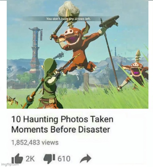 Get ready to be bonked, Link. | image tagged in 10 moments before disaster,zelda tears of the kingdom | made w/ Imgflip meme maker