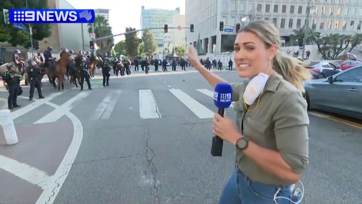 Reporter shot by police Blank Meme Template