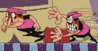 Peppino angry at fake peppino Blank Meme Template