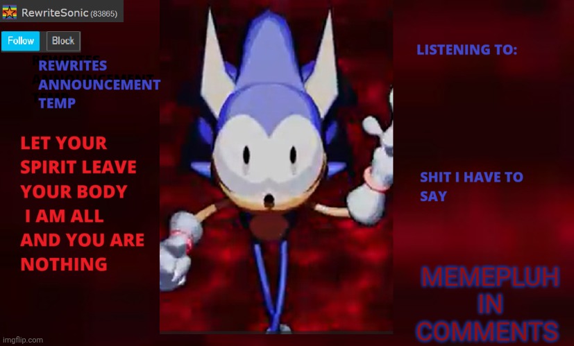Rewrite annoucement temp | MEMEPLUH IN COMMENTS | image tagged in rewrite annoucement temp | made w/ Imgflip meme maker