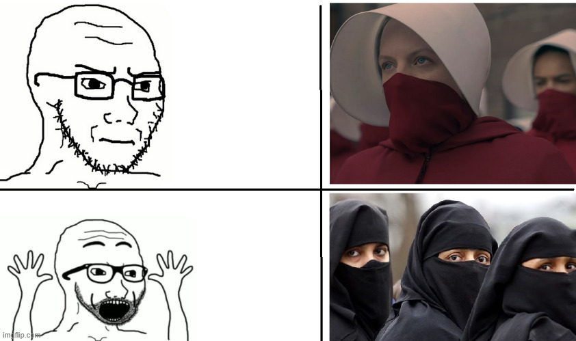 gilead soyjacks | image tagged in gilead,soyjack,islam | made w/ Imgflip meme maker