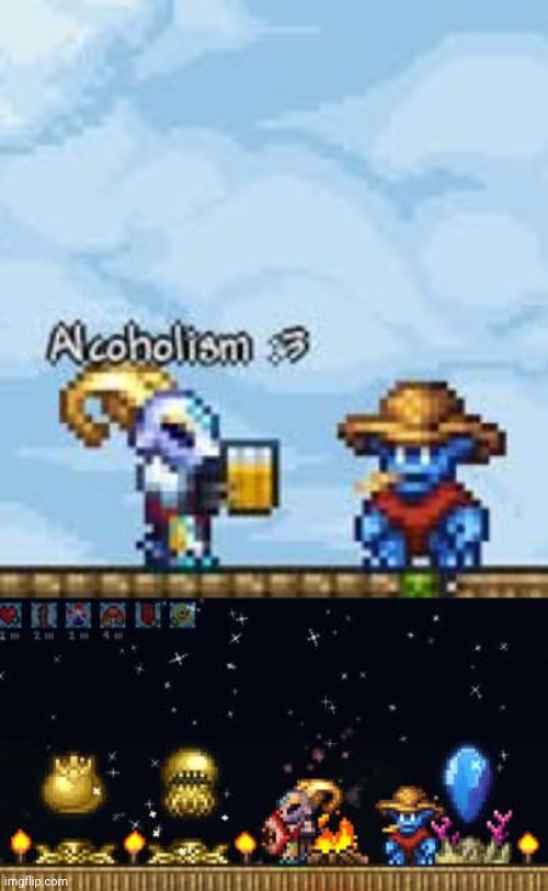 More Master Mode Celebrationmk10 Melee class progression | image tagged in terraria,master mode,gaming,video games,nintendo switch,screenshots | made w/ Imgflip meme maker