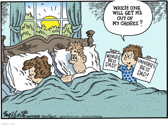 image tagged in comics,fathers day,a choice | made w/ Imgflip meme maker