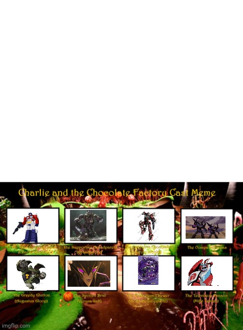 Optimus and the chocolate factory | image tagged in transformers g1 | made w/ Imgflip meme maker