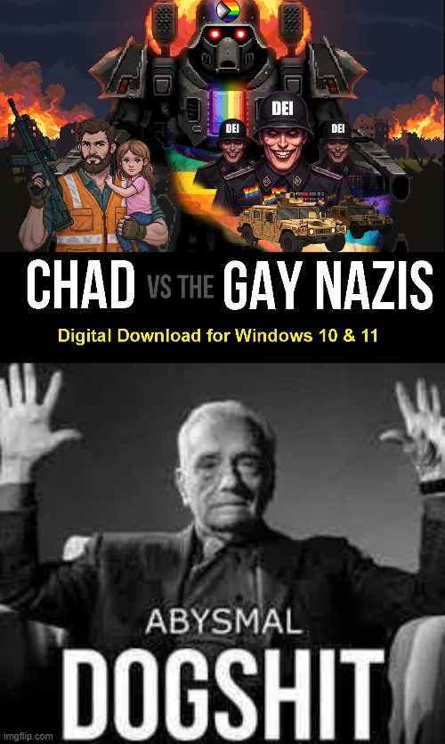 posting about it because it's ok when I do it | image tagged in abysmal dogshit | made w/ Imgflip meme maker