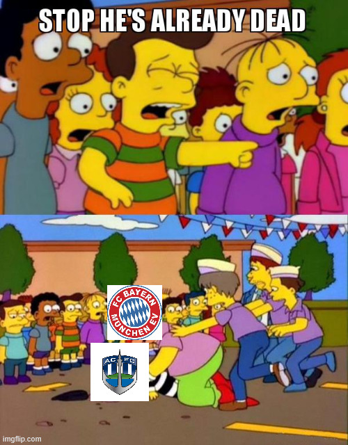 Bayern smashed Auckland City! | image tagged in stop he's already dead,bayern munich,football,soccer | made w/ Imgflip meme maker