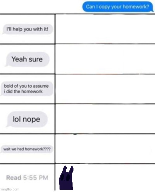 Repost with your OC/OCs | image tagged in can i copy your homework,i'm looking at you,ogpaintedfish | made w/ Imgflip meme maker