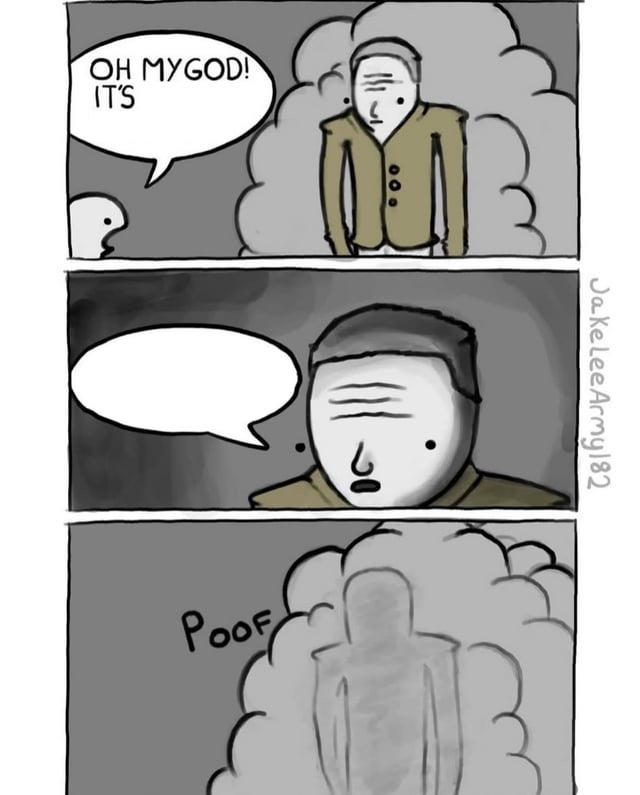 Oh my God! It's...! "..." Poof Blank Meme Template