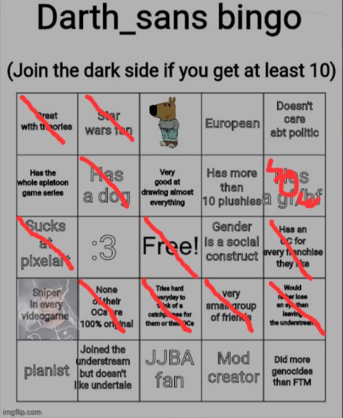 i may watch JJBA sometime | image tagged in darth_sans bingo v1 | made w/ Imgflip meme maker