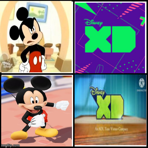 Mickey Hates Disney xd 2015 And Likes Disney xd 2009 | image tagged in drake hotline bling,mickey mouse,memes | made w/ Imgflip meme maker