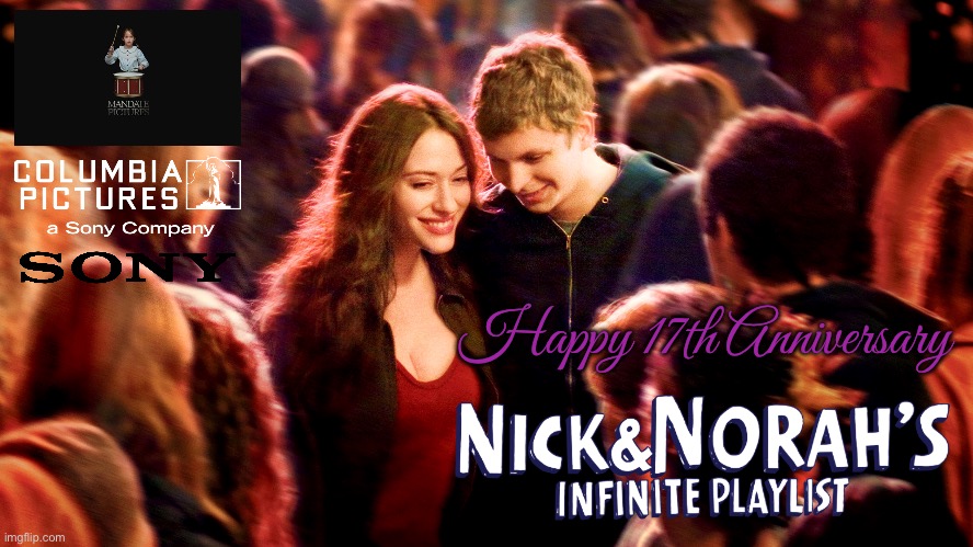 Happy 17th Anniversary, Nick and Norah | Happy 17th Anniversary | image tagged in movie,2008,romance,romantic,music,girl | made w/ Imgflip meme maker