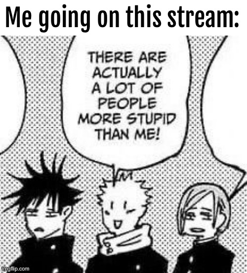 Me going on this stream: | made w/ Imgflip meme maker
