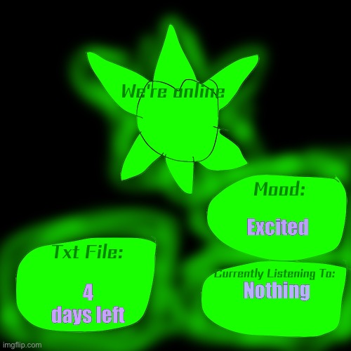 Announcement Template (My birthday is on the horizon) | Excited; 4 days left; Nothing | image tagged in announcement template | made w/ Imgflip meme maker