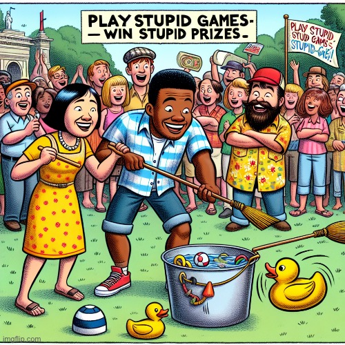 Play stupid games - win stupid prizes | image tagged in play stupid games - win stupid prizes | made w/ Imgflip meme maker